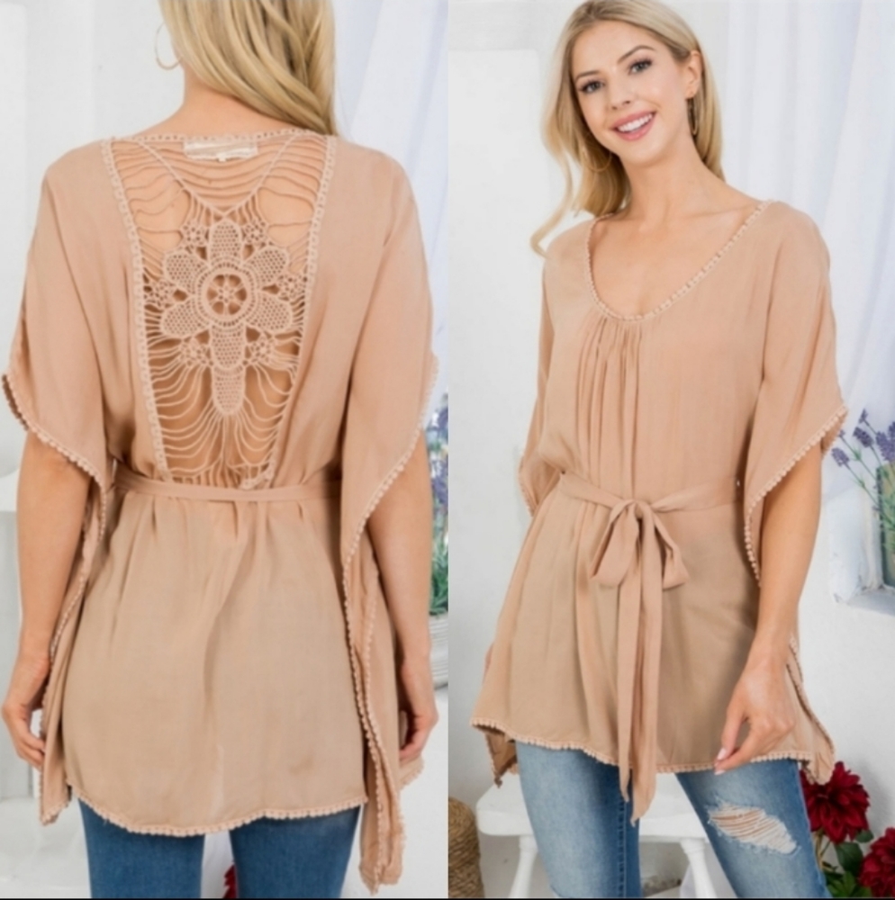 Crochet Kimono Top - Picture 2 of 4